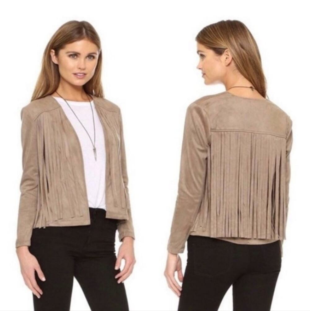 Cupcakes & Cashmere Jimi Fringe Open Front Jacket